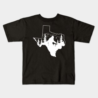 Bigfoot Texas State Map Gifts Kids T-Shirt